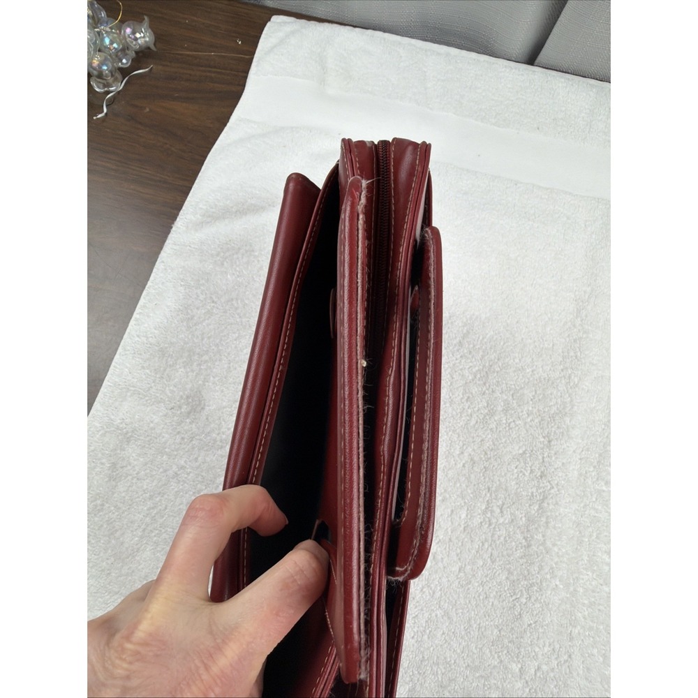 Vtg FRANKLIN COVEY Red  7 Ring Planner Binder  w/ Retractable Handles  8" x 11" - Picture 9 of 16